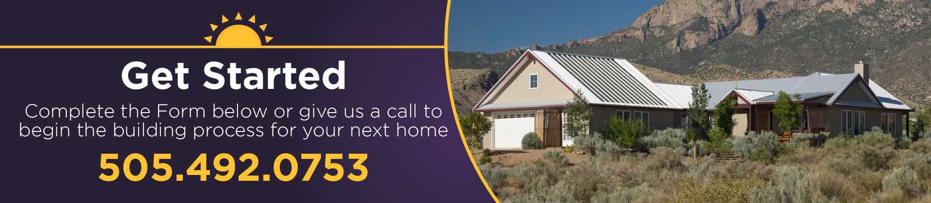 Contact Sunlight Homes Banner